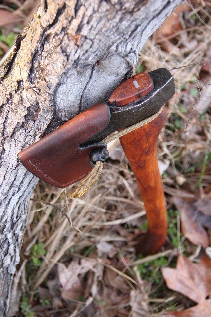 handmade, usa made, usa made axe, hatchet, chopping, wood chopping, outdoor, outdoorsman, survival, backwoodsman, hickory, axe made in america, axes made in the usa, ike bullington, isaac bullington, wolf valley forge, valley forge, pack axe, back packing, camping, trail axe, hunting axe, trappers axe, camp axe, bush axe, belt axe, pack axe, leather shoulder rig, chopping axe, leather axe carrier, shoulder sling for axe, carpenter's axe, Wolf Valley Forge, Wolf Valley Forge axe release, Axe Wax, haversack, go back, man purse, man bag, canvas bag, reenactor, reenacting