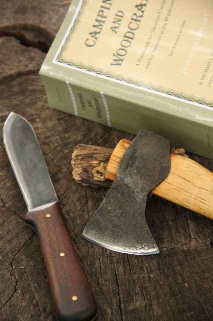 handmade, usa made, usa made axe, hatchet, chopping, wood chopping, outdoor, outdoorsman, survival, backwoodsman, hickory, axe made in america, axes made in the usa, ike bullington, isaac bullington, wolf valley forge, valley forge, pack axe, back packing, camping, trail axe, hunting axe, trappers axe, camp axe, bush axe, belt axe, pack axe, leather shoulder rig, chopping axe, leather axe carrier, shoulder sling for axe, carpenter's axe, Wolf Valley Forge, Wolf Valley Forge axe release, Axe Wax, Kephart Reproduction, Horace Kephart, Kephart hatchet, Kephart's Little Trick, Camping and Woodscraft, Colclesser Bros.