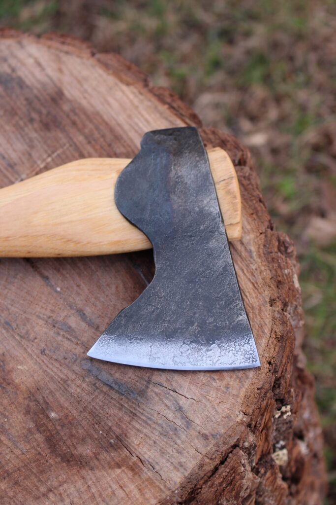 handmade, usa made, usa made axe, hatchet, chopping, wood chopping, outdoor, outdoorsman, survival, backwoodsman, hickory, axe made in america, axes made in the usa, ike bullington, wolf valley forge, valley forge, pack axe, back packing, camping, trail axe, hunting axe, trappers axe, camp axe, bush axe, belt axe, pack axe, leather shoulder rig, chopping axe, leather axe carrier, shoulder sling for axe, carpenter's axe, Wolf Valley Forge, Wolf Valley Forge axe release, Axe Wax, haversack, go bag, man purse, man bag, canvas bag, reenactor, reenacting, Trekker Axe, Axe Life, Splitting Wedge, Handforged Wedge